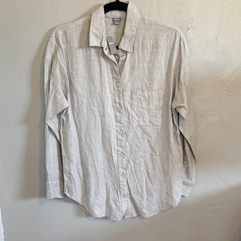 Aerie oversized soft button up top